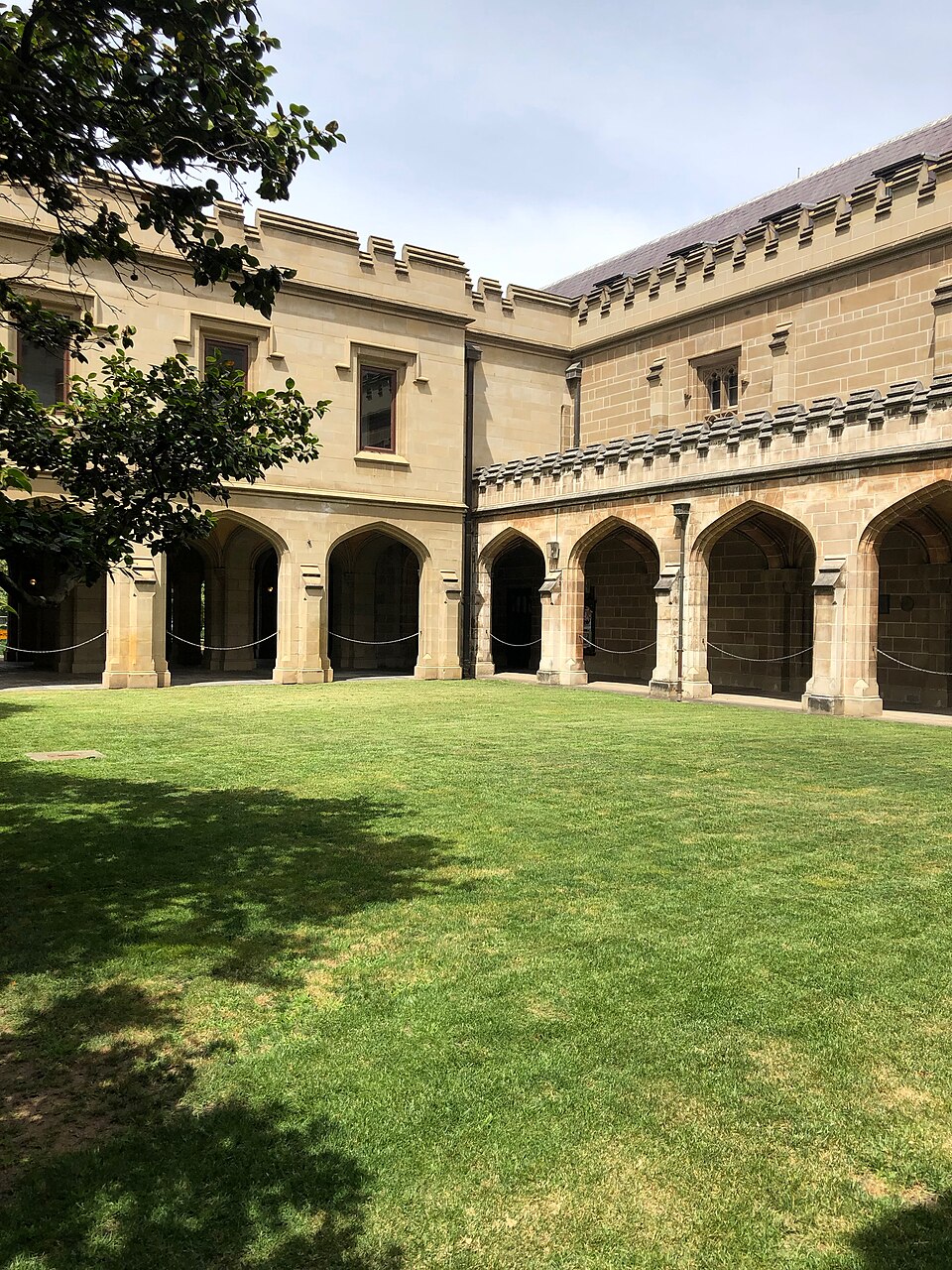 The Old Quad lawn at the Parkville campus.
