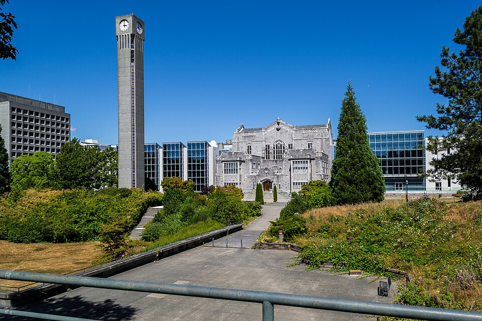 The Irving K. Barber Learning Centre and Ladner Clock Tower in Vancouver.